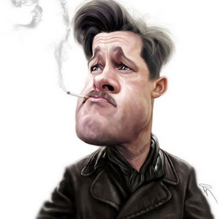 Бред Питт шарж карикатура