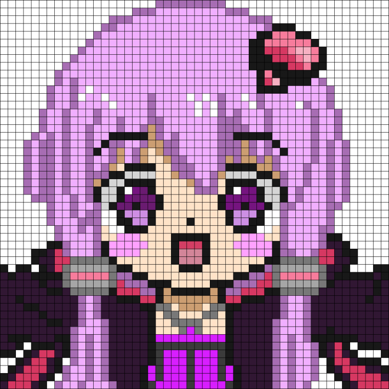 Pixel Art схемы аниме