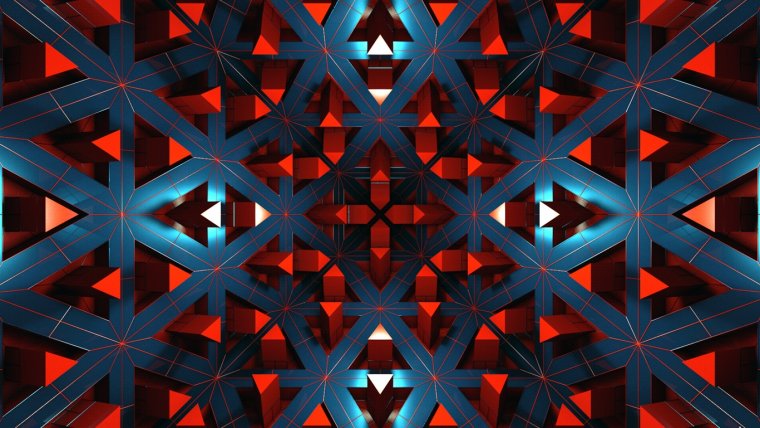 Красный геометрический узор