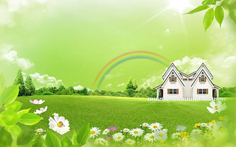 Фоны для визиток сад и дом