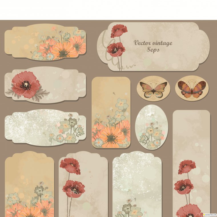 Этикетки в винтажном стиле