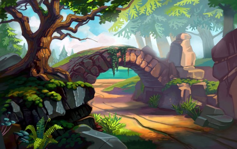 Иллюстрация лес