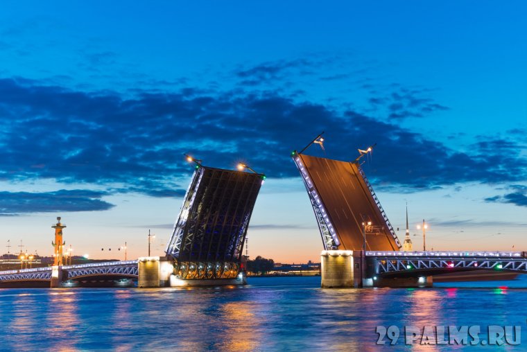 Дворцовый мост Санкт Петербург (55 фото)