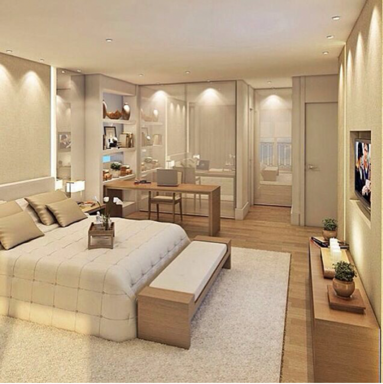 Спальня с гардеробной комнатой