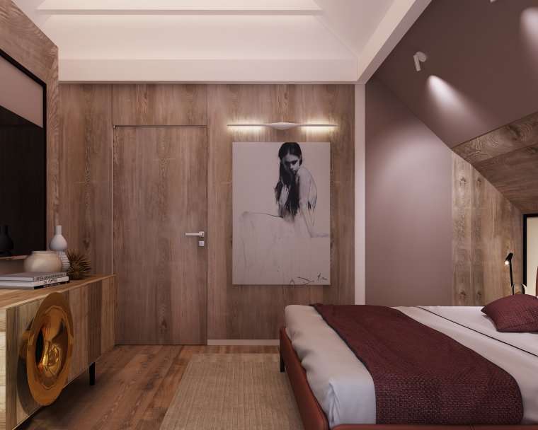 Гардеробная и санузел при спальне