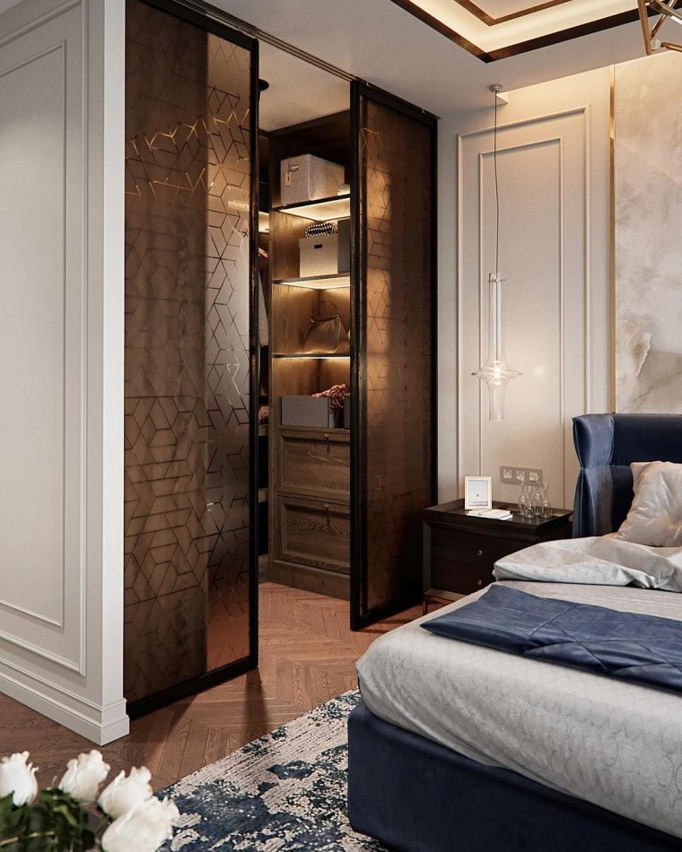 Спальная комната с гардеробной