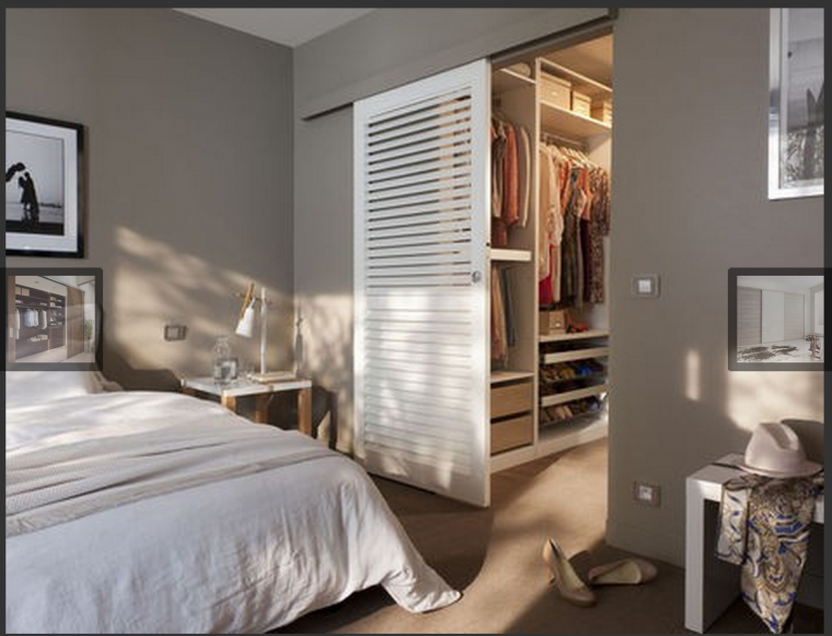 Небольшая спальня с гардеробной