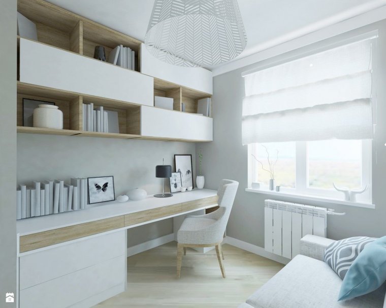 Зонирование спальни и рабочей зоны