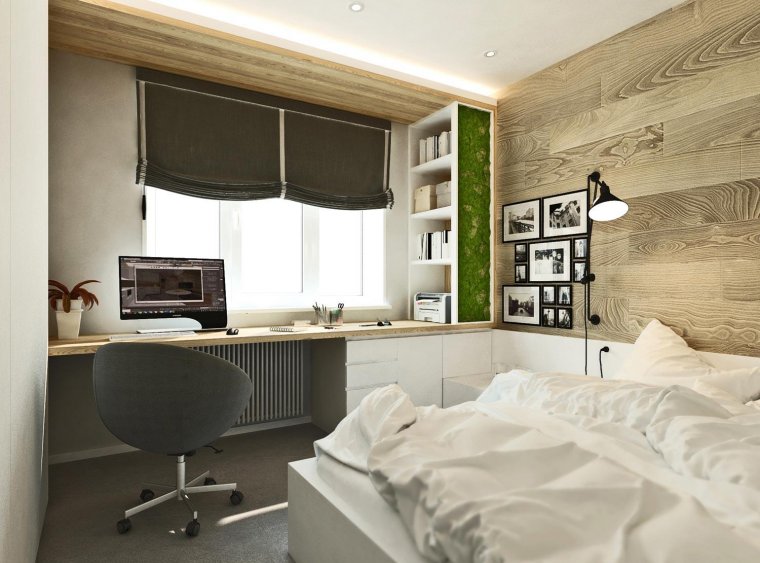 Маленькая спальня кабинет