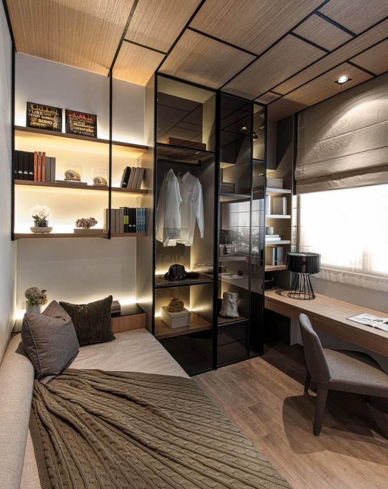 Спальня-кабинет в одной комнате