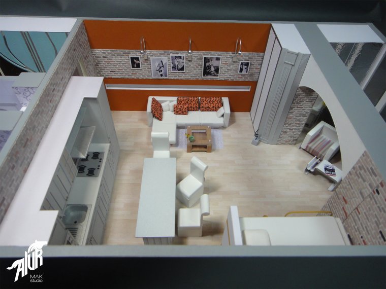 Дизайнерский макет интерьера