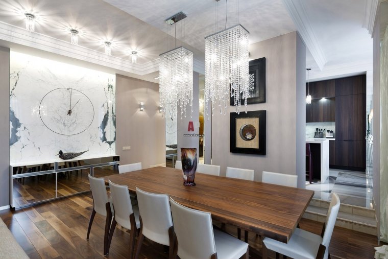 Неоклассика в интерьере обеденная зона