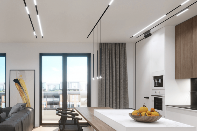 Трековые светильники в интерьере