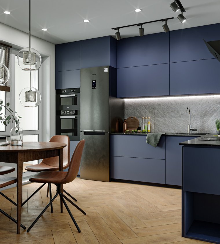 Кухня в стиле графитовая