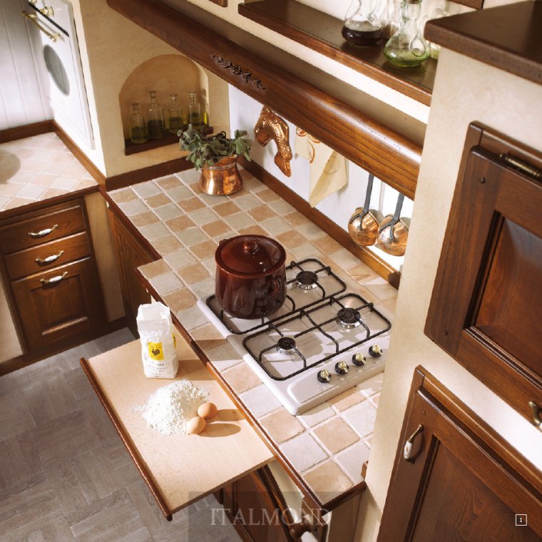 Варочная панель в углу кухни