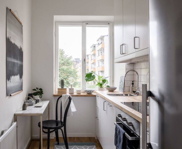 Обеденная зона для маленькой кухни 6 кв