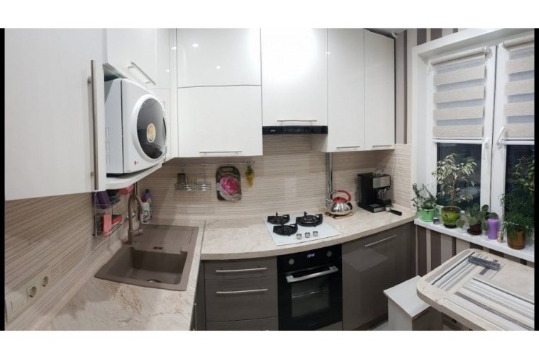 Кухня 6 кв м с холодильником и стиральной машиной