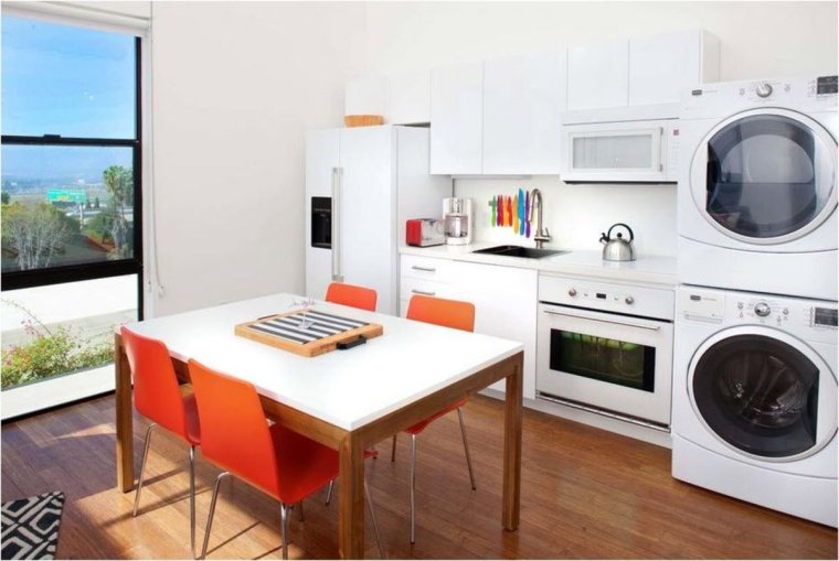 Планировка кухни со стиральной машиной