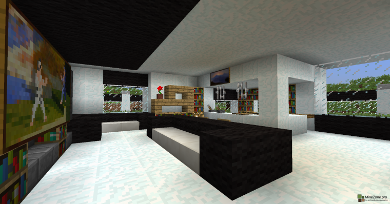 Декорации в МАЙНКРАФТЕ гостиную