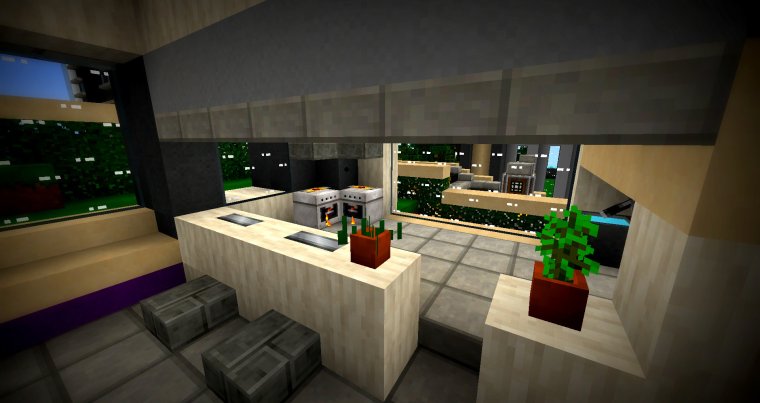 Интерьер кухни в МАЙНКРАФТЕ