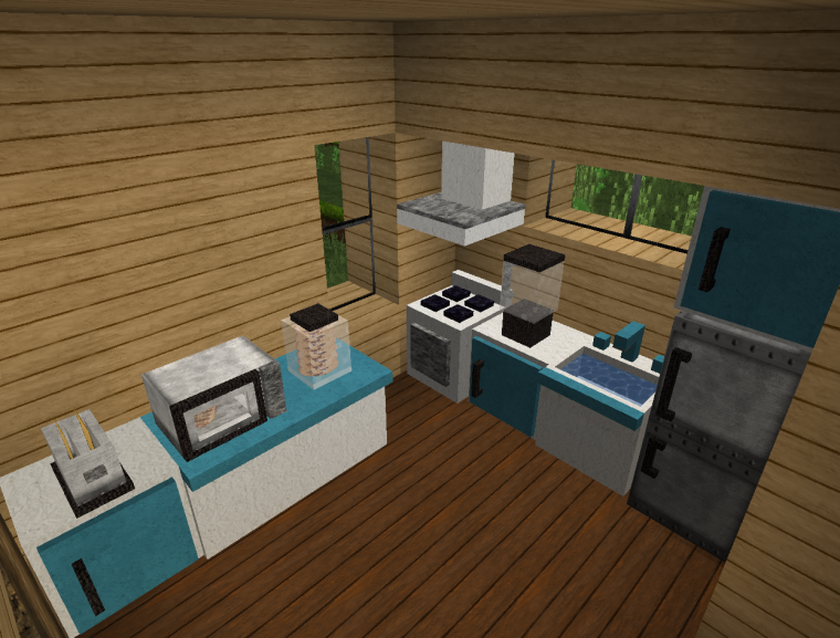 Интерьер кухни для МАЙНКРАФТА