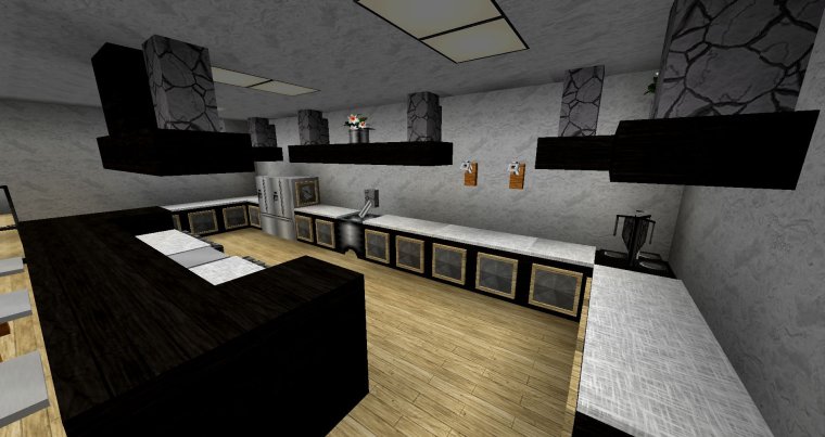 Интерьер кухни в МАЙНКРАФТЕ