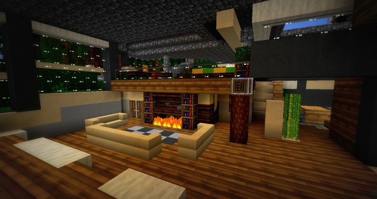 Интерьер комнаты в МАЙНКРАФТЕ