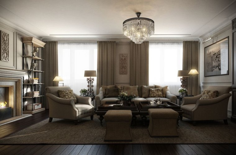 Гостиные в современной классике