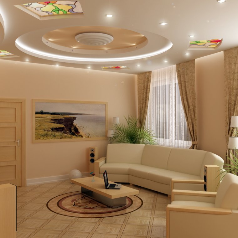 Планировка зала в частном доме