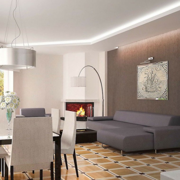 Кухня-гостиная эконом класса