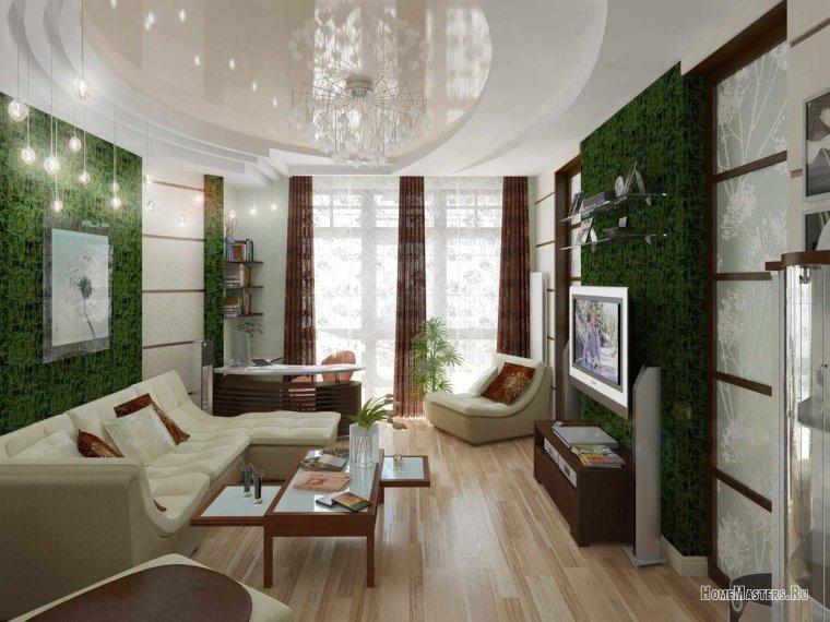 Проходная гостиная с балконом