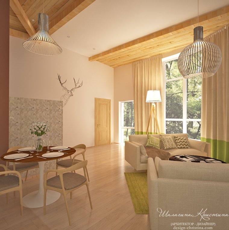 Интерьер загородного дома эконом