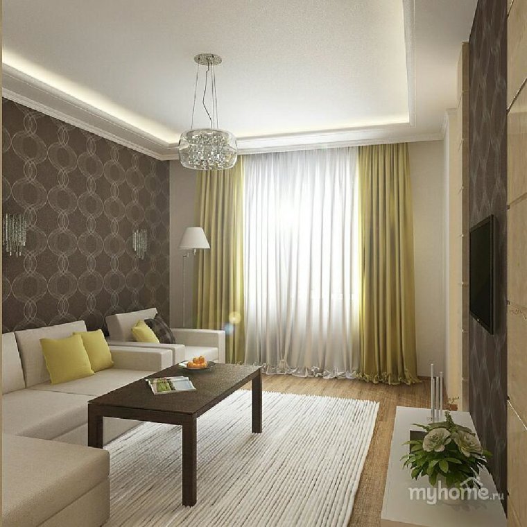 Интерьер небольшого зала