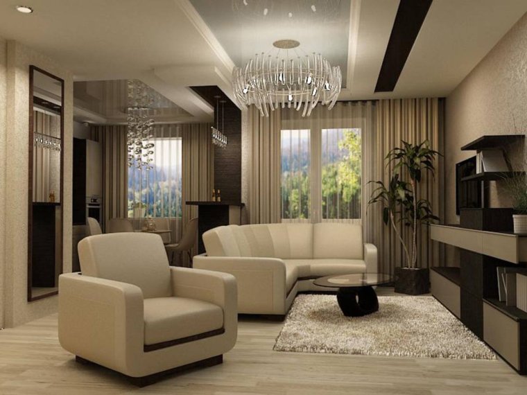 Прихожая и гостиная вместе