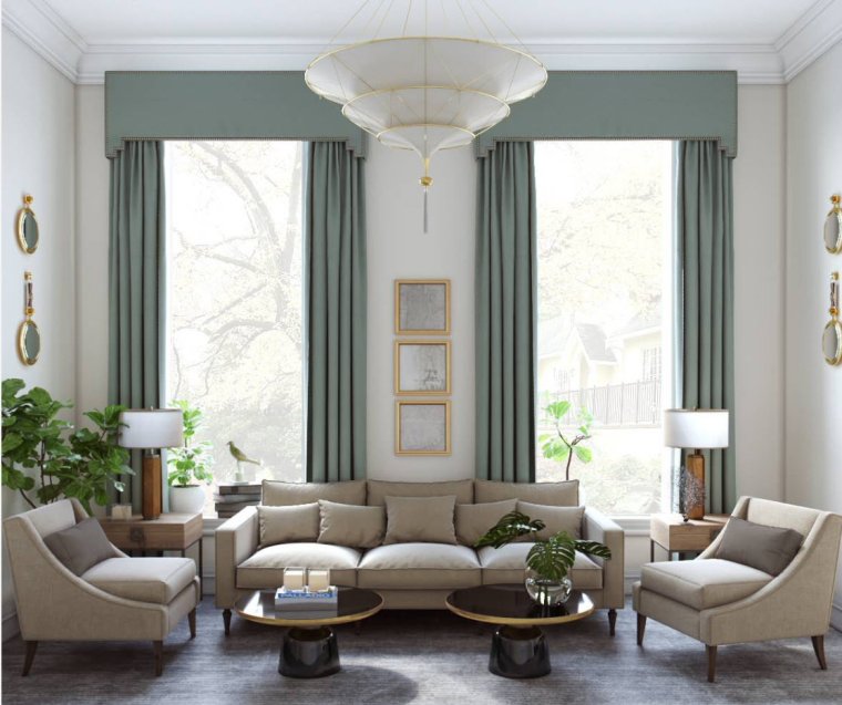 Шторы в стиле американская классика