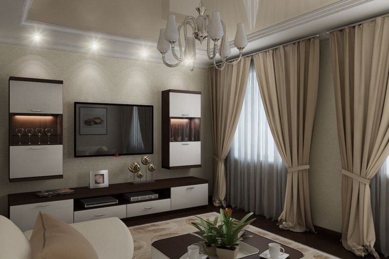 Планировка зала в частном доме