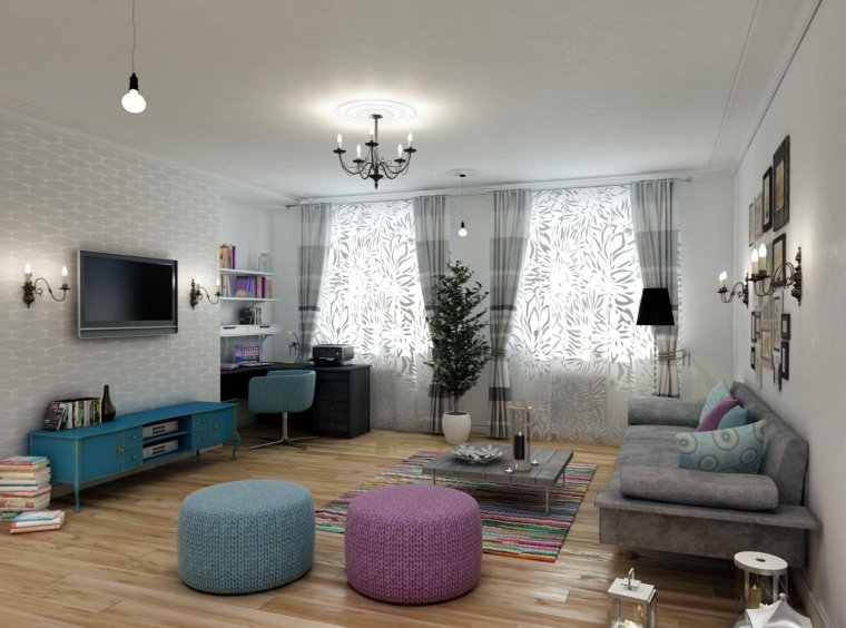 Дизайнерская расстановка мебели в комнате