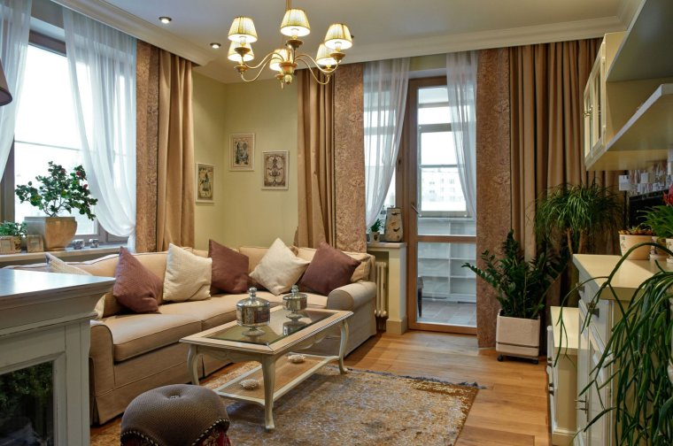 Окно уютная гостиная