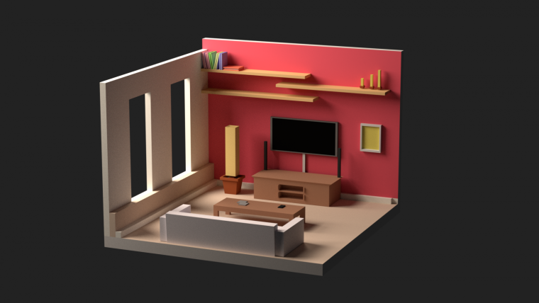 Модель комнаты из коробки