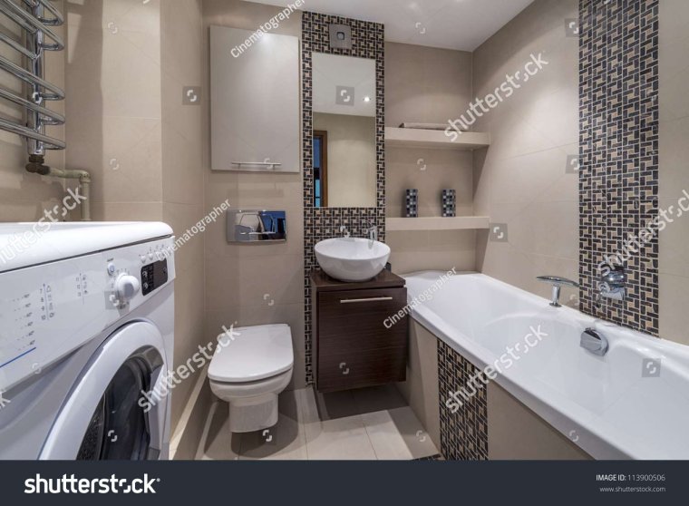 Стильная небольшая ванная комната