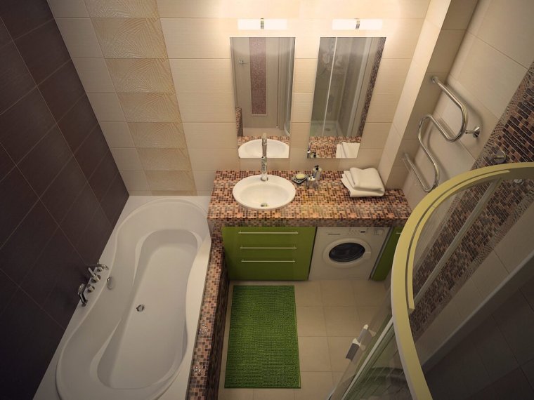 Планировка ванной комнаты 9м2