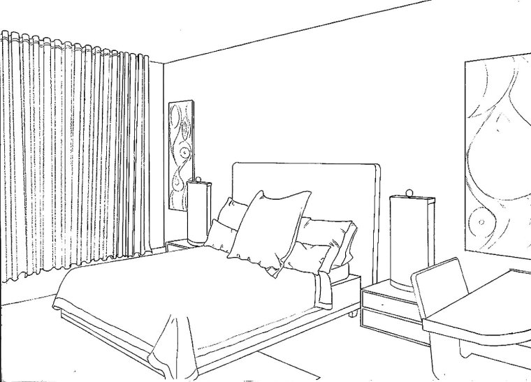 Интерьер карандашом для начинающих