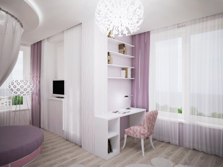 Подростковая комната для девочки в хрущевке