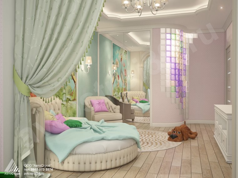 Проект детской комнаты для девочки