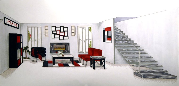 Комната в перспективе фото