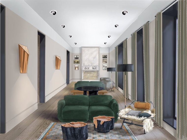 Фронтальный ракурс интерьера