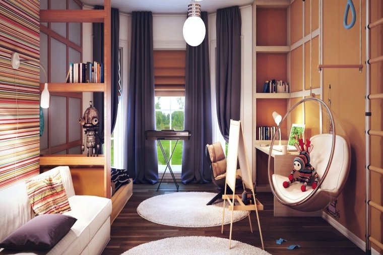 Зонирование комнаты для подростков