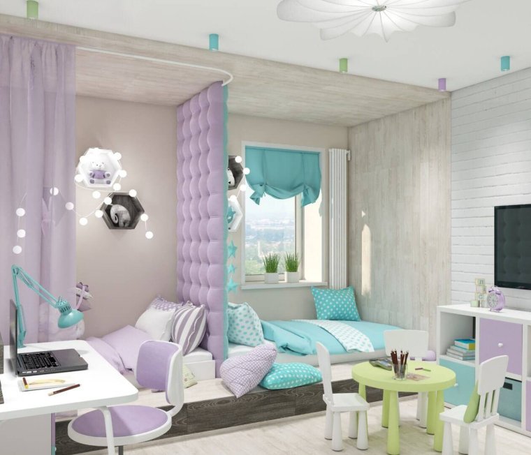 Интерьер детской для разнополыхполых детей