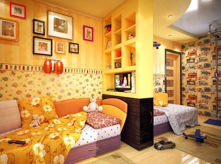 Разделить комнату для двух девочек