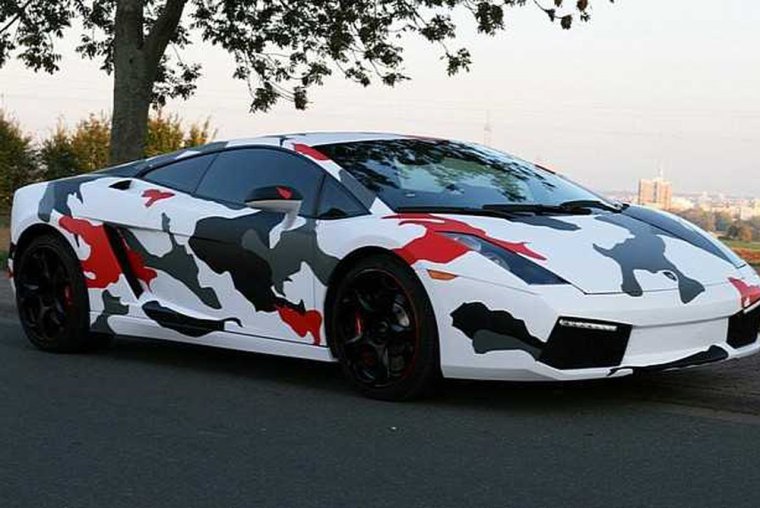 Lamborghini красный камуфляж